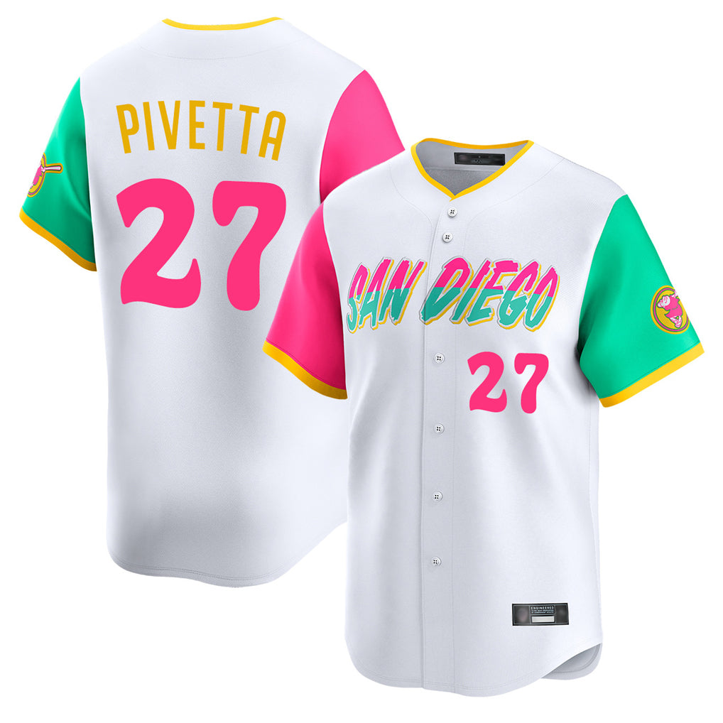 Odoa S.Diego Padres #27 Nick Pivetta Player White City Connect Home Limited Stitched Jerseys