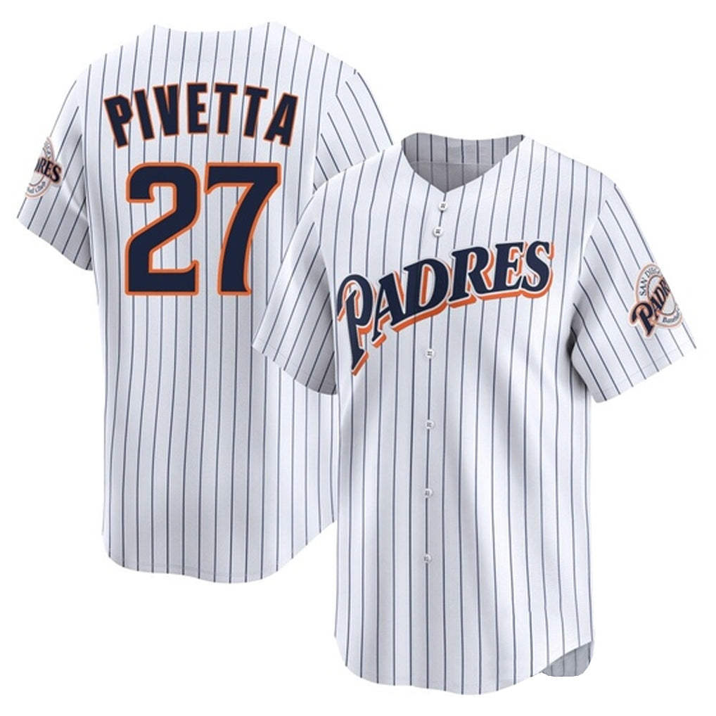 Odoa S.Diego Padres #27 Nick Pivetta Player White Cooperstown Collection Limited Home Stitched Jerseys