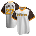 Odoa S.Diego Padres #27 Nick Pivetta Player White Home Cooperstown Collection Replica Game Stitched Jerseys