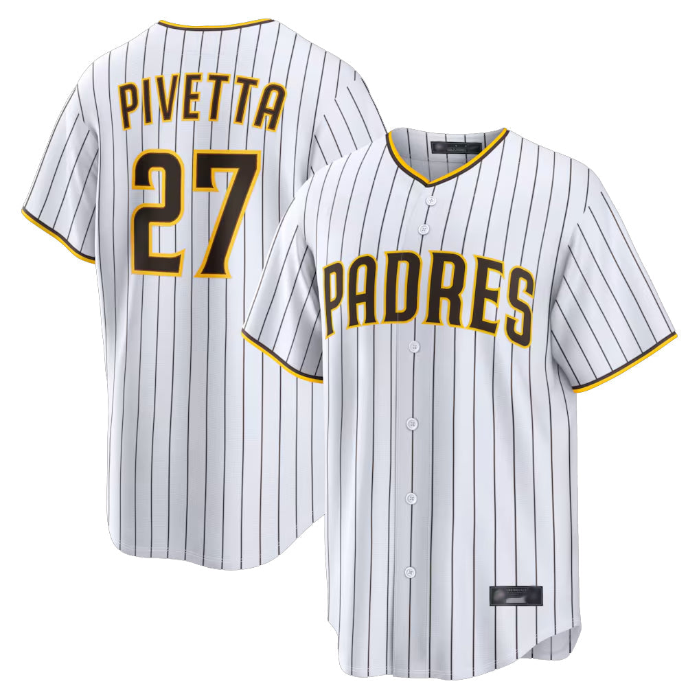 Odoa S.Diego Padres #27 Nick Pivetta Player White Home Limited Stitched Jerseys
