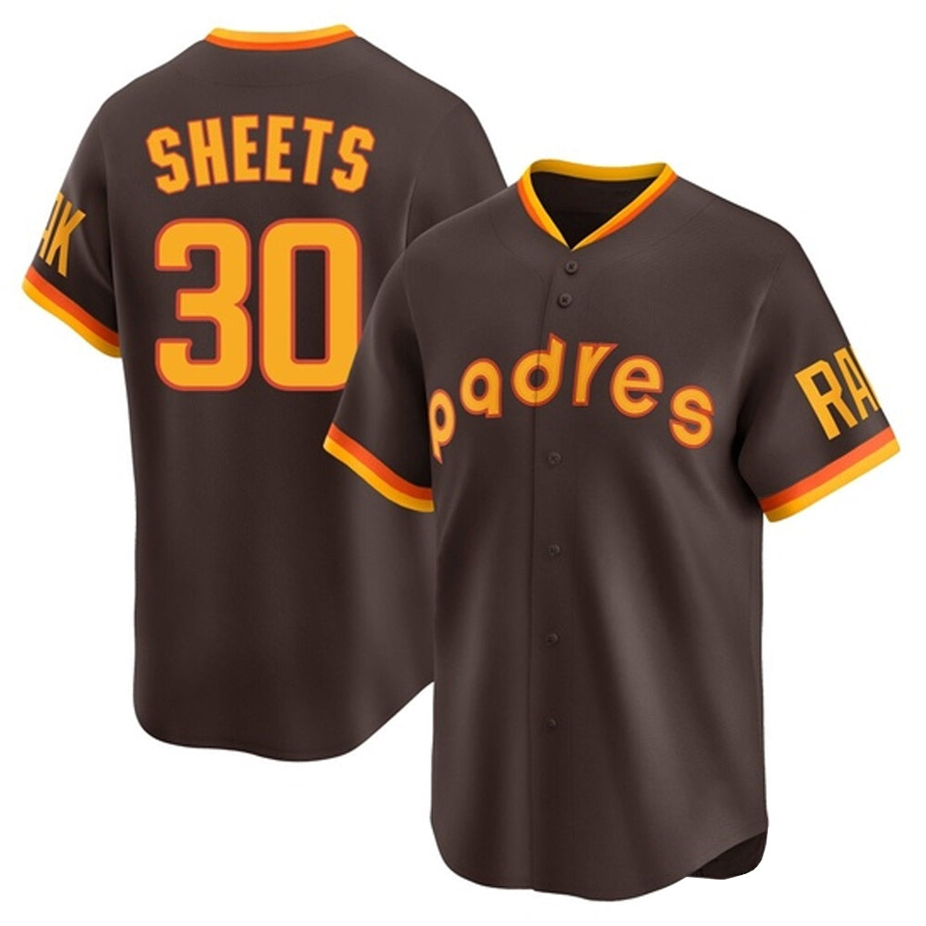 Odoa S.Diego Padres #30 Gavin Sheets Player Brown Home Cooperstown Collection Replica Game Stitched Jerseys