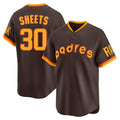 Odoa S.Diego Padres #30 Gavin Sheets Player Brown Home Cooperstown Collection Replica Game Stitched Jerseys