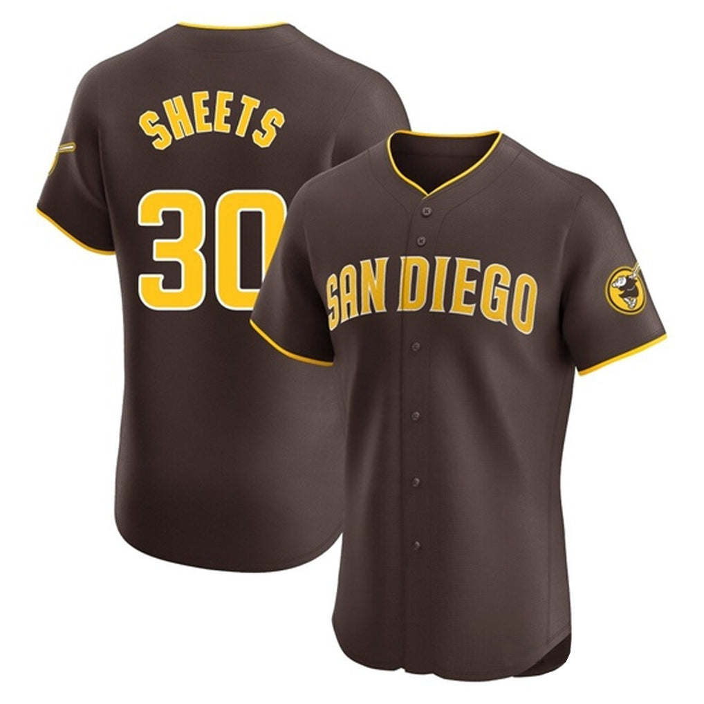 Odoa S.Diego Padres #30 Gavin Sheets Player Brown Home Limited Elite Stitched Jerseys