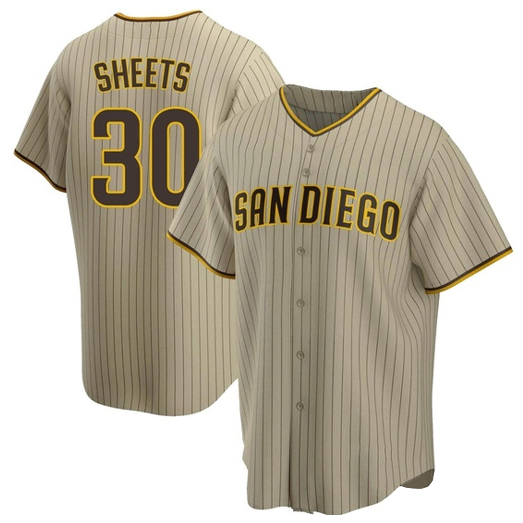 Odoa S.Diego Padres #30 Gavin Sheets Player Khaki Home Game Stitched Jerseys