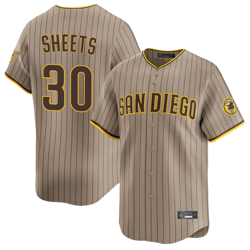 Odoa S.Diego Padres #30 Gavin Sheets Player Khaki Home Limited Stitched Jerseys