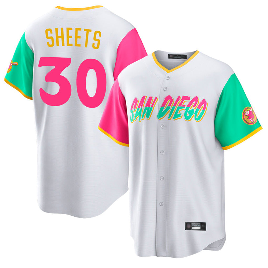 Odoa S.Diego Padres #30 Gavin Sheets Player White City Connect Home Game Stitched Jerseys