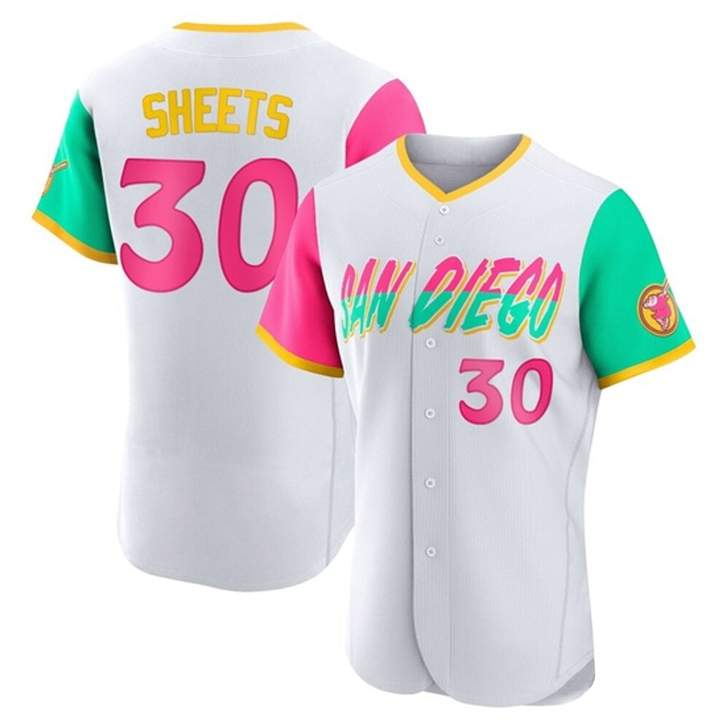 Odoa S.Diego Padres #30 Gavin Sheets Player White City Connect Home Limited Elite Stitched Jerseys