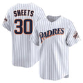 Odoa S.Diego Padres #30 Gavin Sheets Player White Cooperstown Collection Limited Home Stitched Jerseys