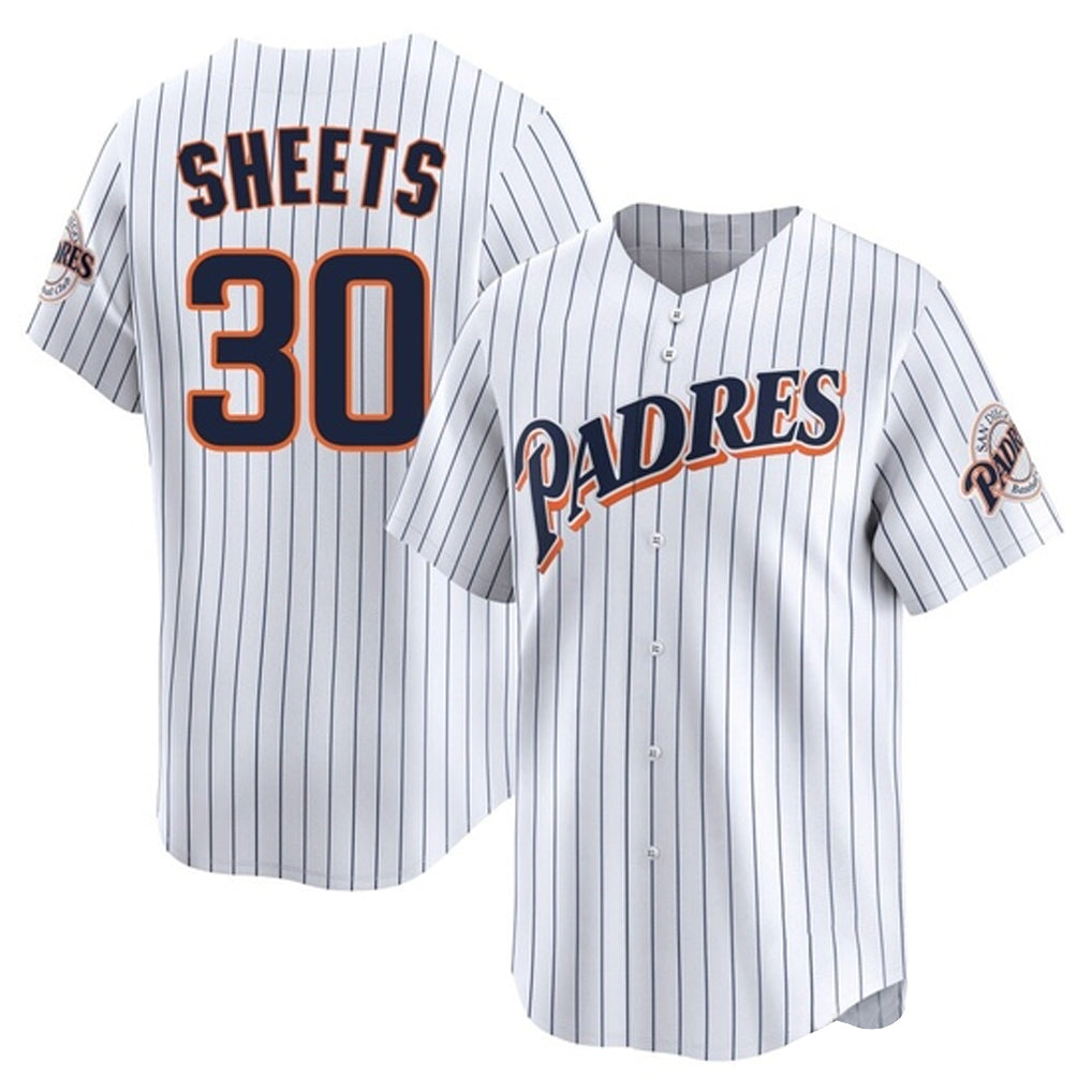 Odoa S.Diego Padres #30 Gavin Sheets Player White Cooperstown Collection Limited Home Stitched Jerseys
