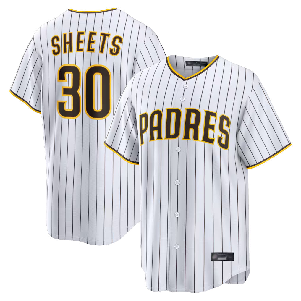 Odoa S.Diego Padres #30 Gavin Sheets Player White Home Limited Game Stitched Jerseys