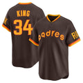Odoa S.Diego Padres #34 Michael King Player Brown Home Cooperstown Collection Replica Game Stitched Jerseys