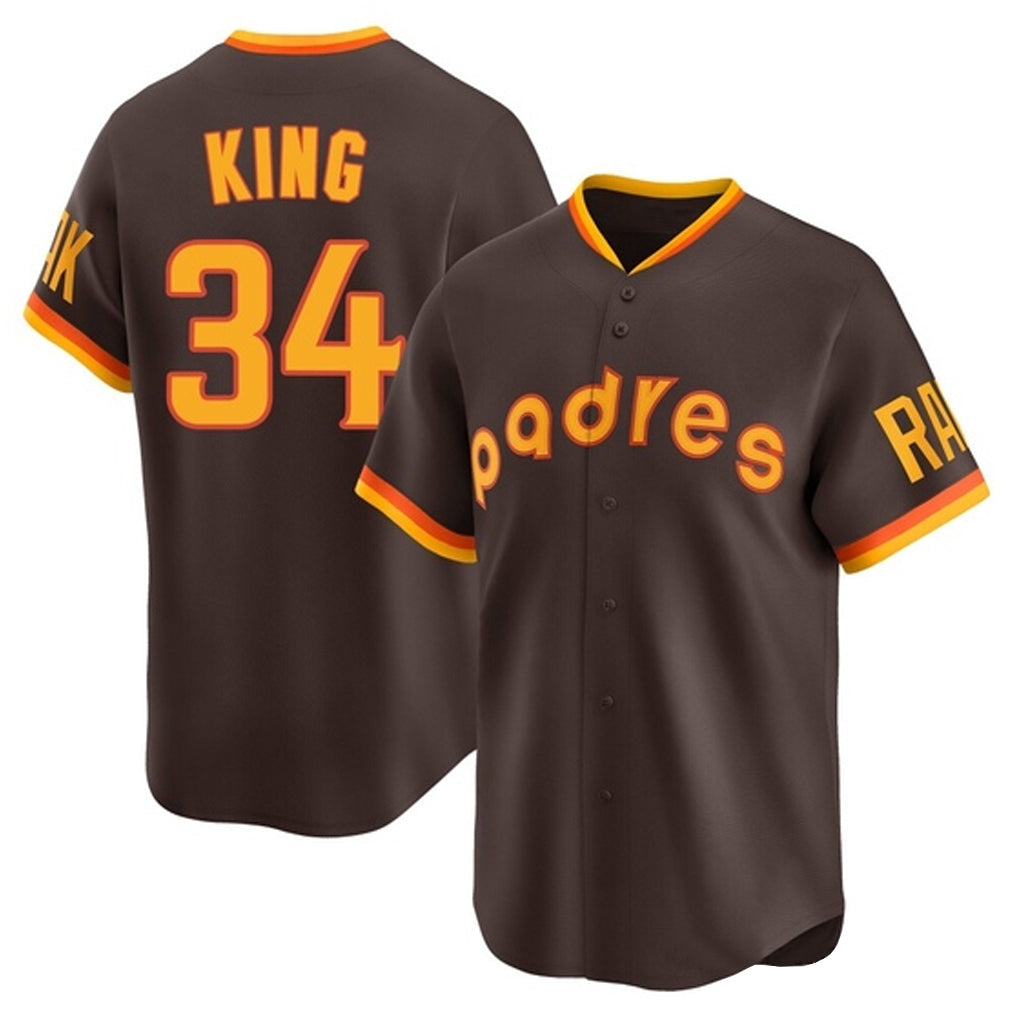 Odoa S.Diego Padres #34 Michael King Player Brown Home Cooperstown Collection Replica Game Stitched Jerseys