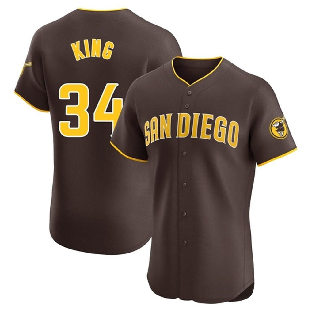 Odoa S.Diego Padres #34 Michael King Player Brown Home Limited Elite Stitched Jerseys