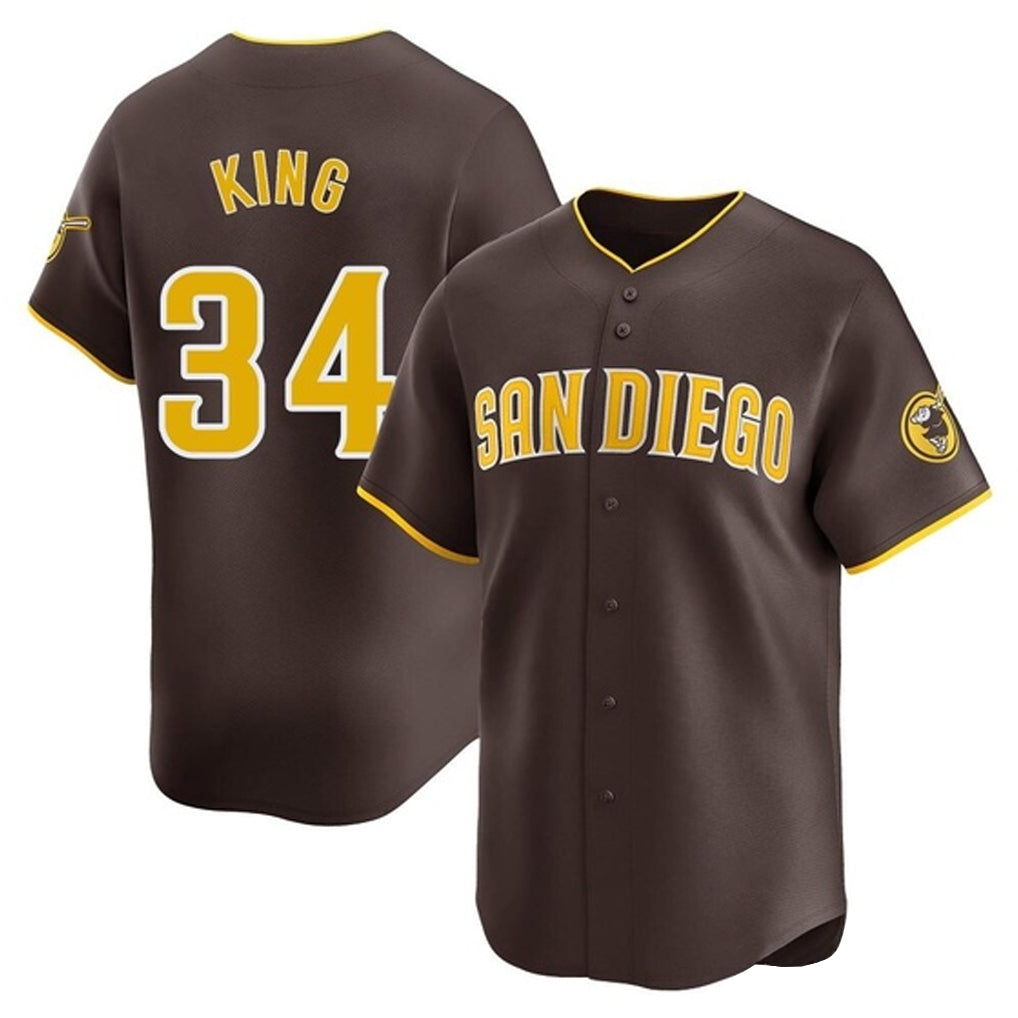 Odoa S.Diego Padres #34 Michael King Player Brown Home Limited Stitched Jerseys