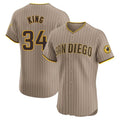 Odoa S.Diego Padres #34 Michael King Player Khaki Home Limited Elite Stitched Jerseys