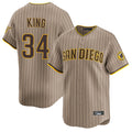 Odoa S.Diego Padres #34 Michael King Player Khaki Home Limited Stitched Jerseys