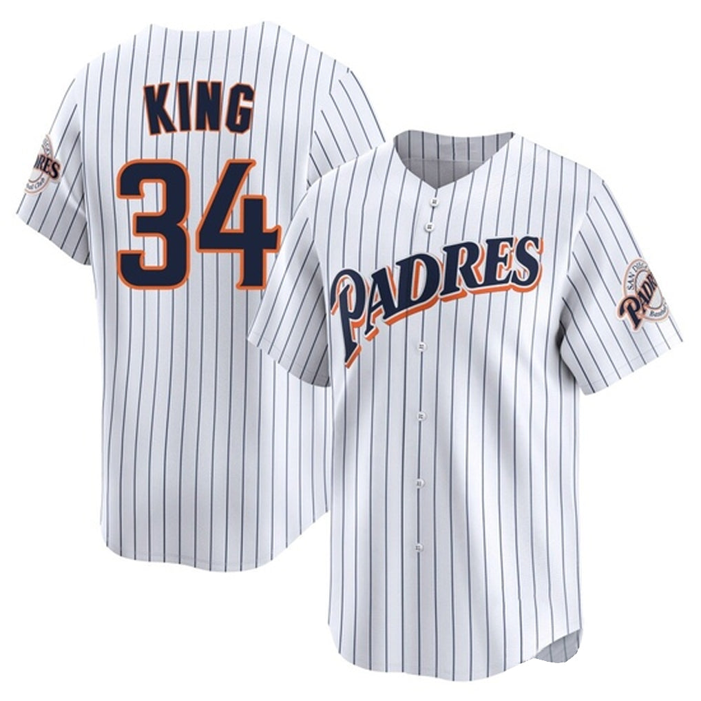Odoa S.Diego Padres #34 Michael King Player White Cooperstown Collection Limited Home Stitched Jerseys