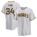 Odoa S.Diego Padres #34 Michael King Player White Home Game Stitched Jerseys
