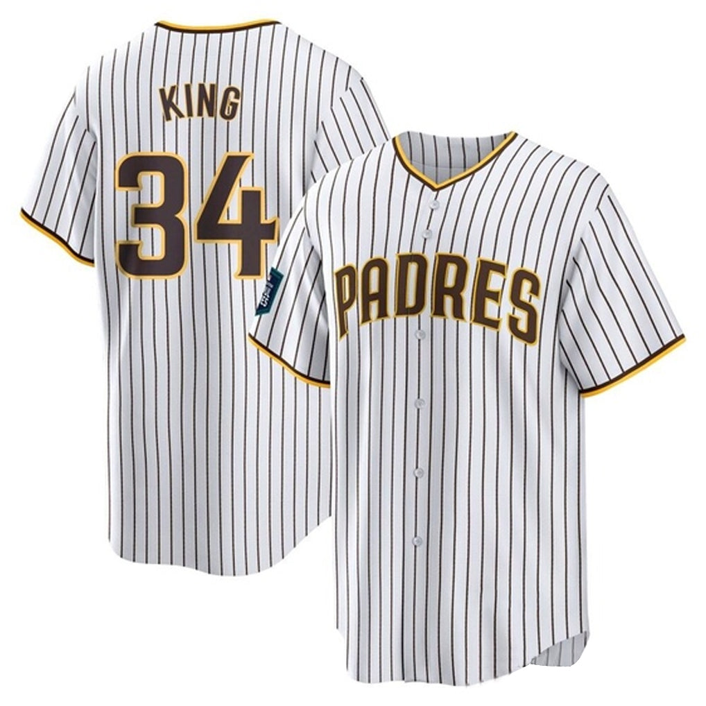 Odoa S.Diego Padres #34 Michael King Player White Home Game Stitched Jerseys