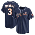 Odoa S.Diego Padres #3 Jackson Merrill Player Navy Cooperstown Collection Limited Home Stitched Jerseys