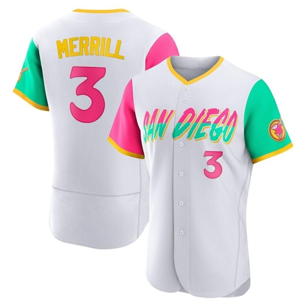 Odoa S.Diego Padres #3 Jackson Merrill Player White City Connect Home Limited Elite Stitched Jerseys