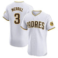 Odoa S.Diego Padres #3 Jackson Merrill Player White Home Limited Elite Stitched Jerseys