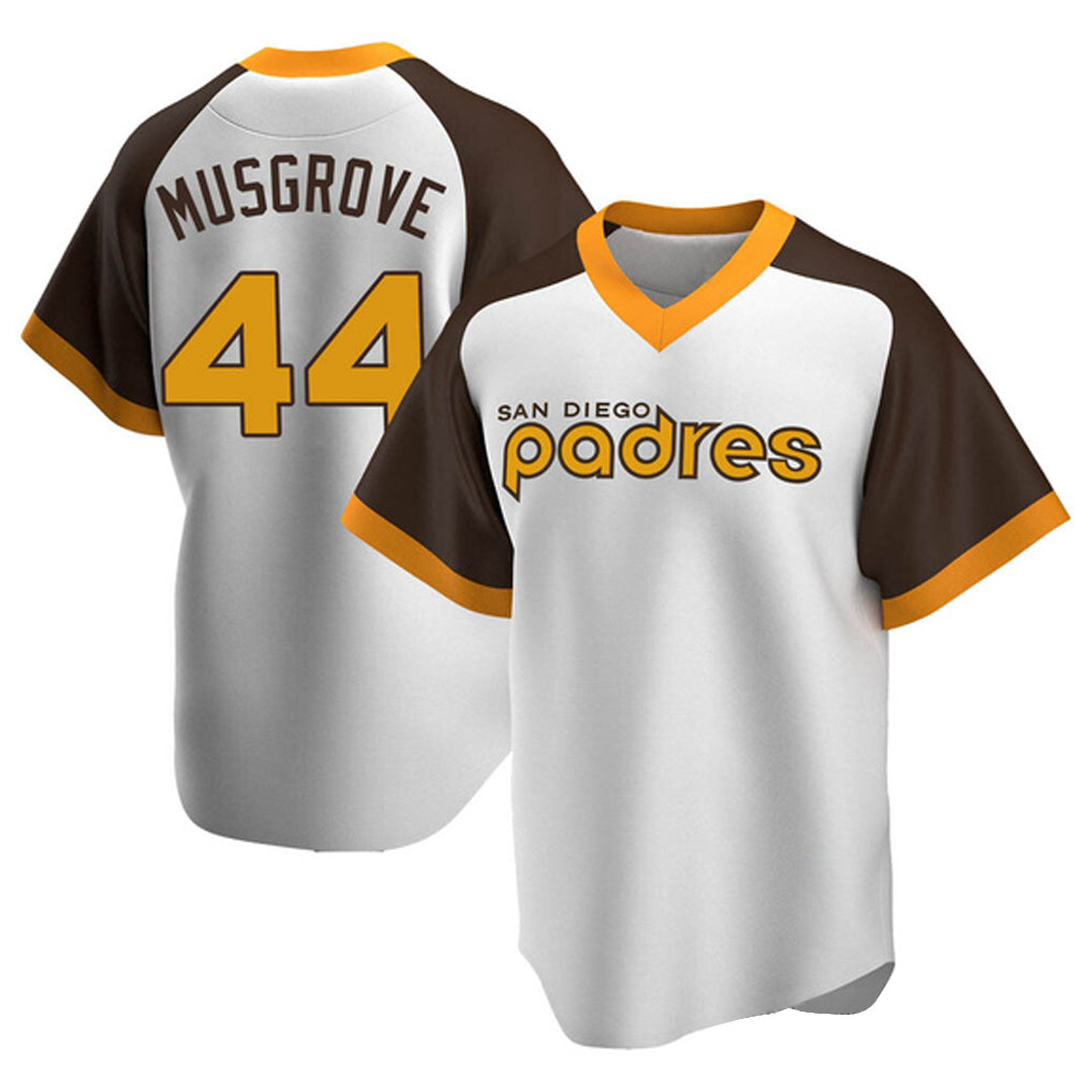 Odoa S.Diego Padres #44 Joe Musgrove Player White Home Cooperstown Collection Replica Game Stitched Jerseys