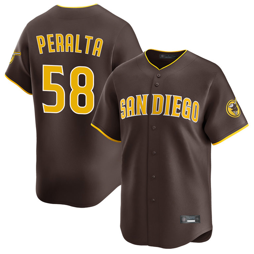 Odoa S.Diego Padres #58 Wandy Peralta Player Brown Home Limited Stitched Jerseys