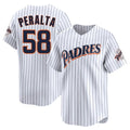 Odoa S.Diego Padres #58 Wandy Peralta Player White Cooperstown Collection Limited Home Stitched Jerseys