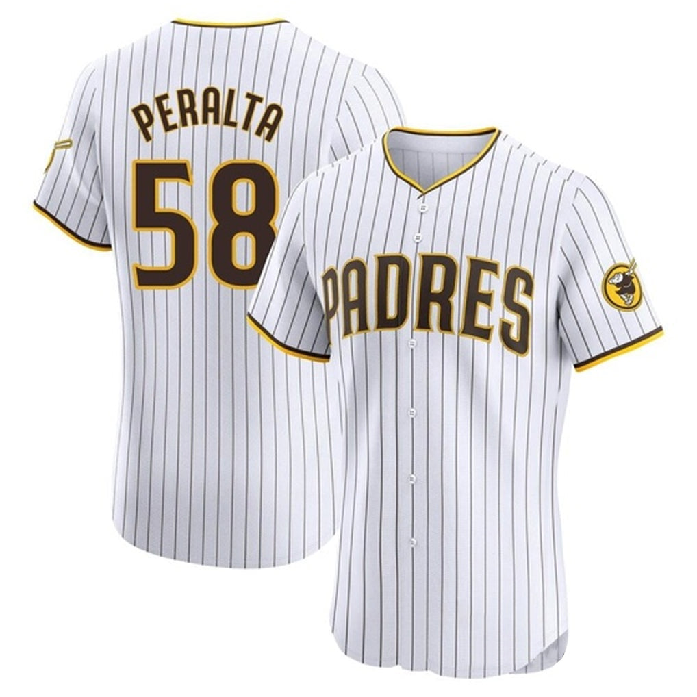 Odoa S.Diego Padres #58 Wandy Peralta Player White Limited Home Elite Stitched Jerseys