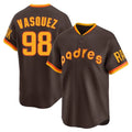 Odoa S.Diego Padres #98 Randy Vasquez Player Brown Home Cooperstown Collection Replica Game Stitched Jerseys