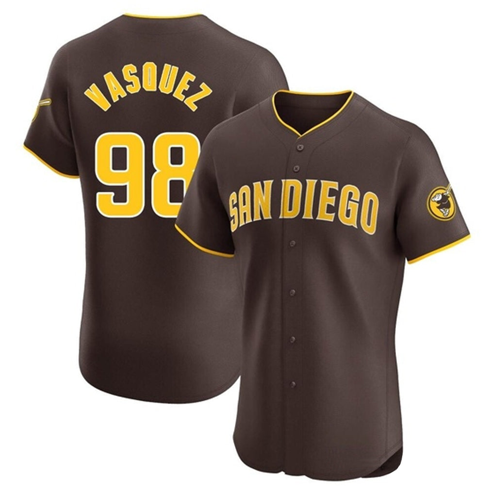 Odoa S.Diego Padres #98 Randy Vasquez Player Brown Home Limited Elite Stitched Jerseys
