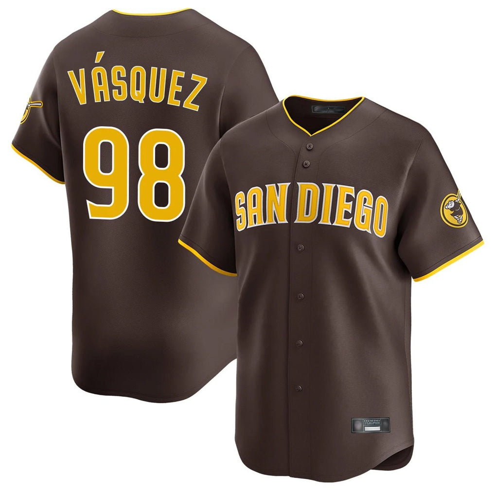 Odoa S.Diego Padres #98 Randy Vasquez Player Brown Home Limited Stitched Jerseys