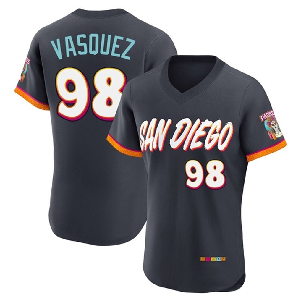 Odoa S.Diego Padres #98 Randy Vasquez Player Obsidian 2026 City Connect Home Limited Elite T-shirt Stitched Jerseys
