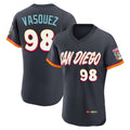 Odoa S.Diego Padres #98 Randy Vasquez Player Obsidian 2026 City Connect Home Limited Elite T-shirt Stitched Jerseys