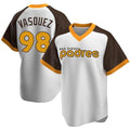 Odoa S.Diego Padres #98 Randy Vasquez Player White Home Cooperstown Collection Replica Game Stitched Jerseys