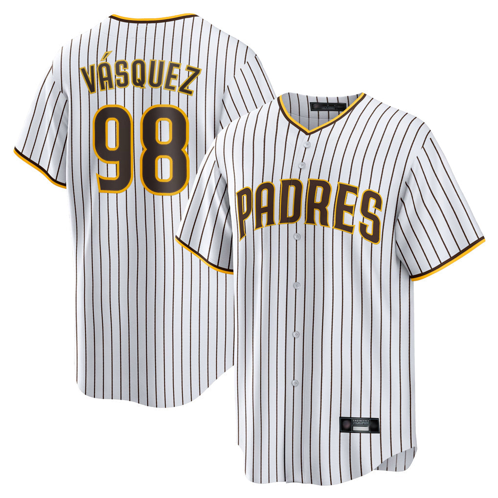 Odoa S.Diego Padres #98 Randy Vasquez Player White Home Game Stitched Jerseys