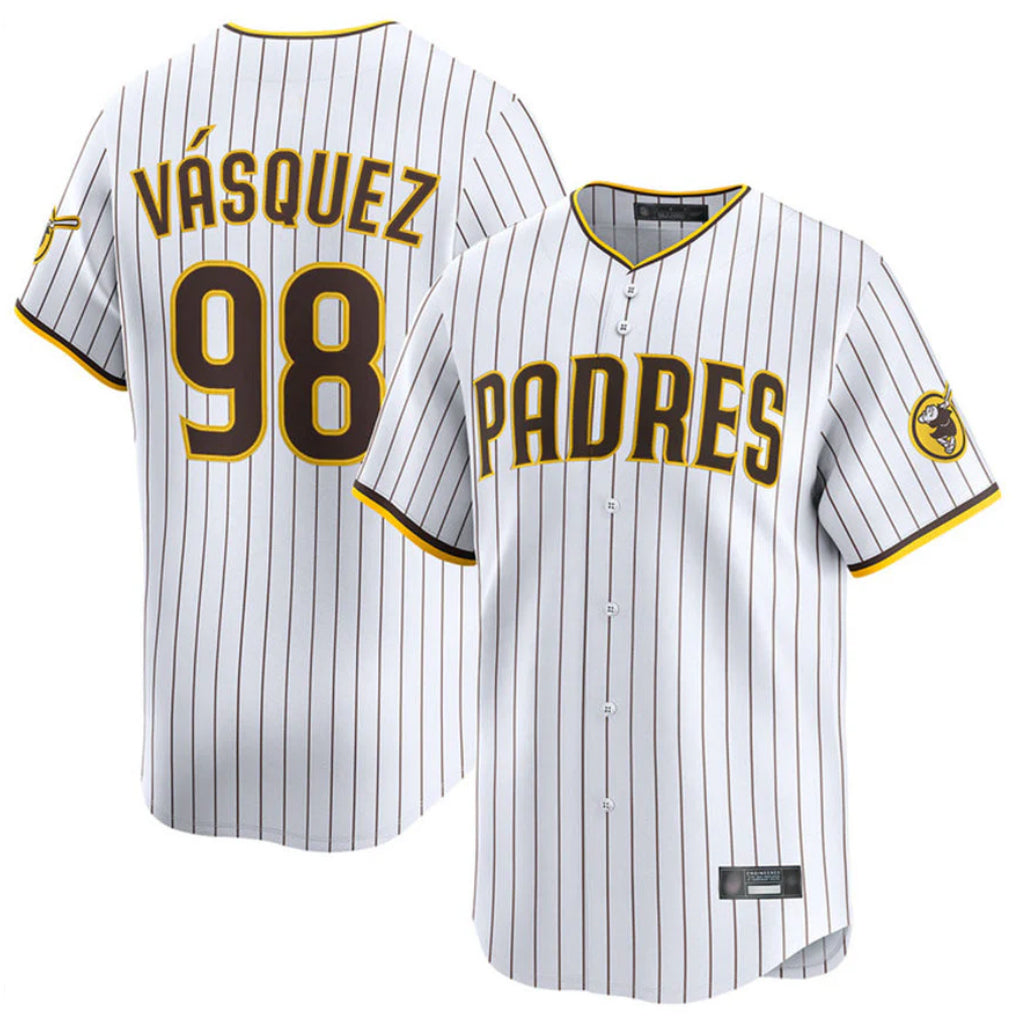 Odoa S.Diego Padres #98 Randy Vasquez Player White Home Limited Stitched Jerseys