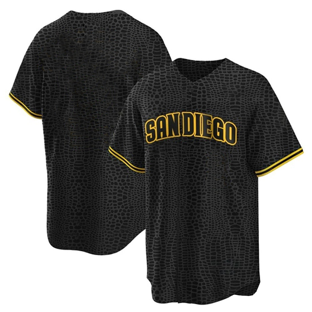 Odoa S.Diego Padres Blank Player Black Snake Skin City Home Game Stitched Jerseys