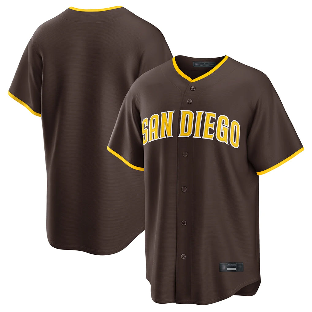 Odoa S.Diego Padres Blank Player Brown Home Game Stitched Jerseys