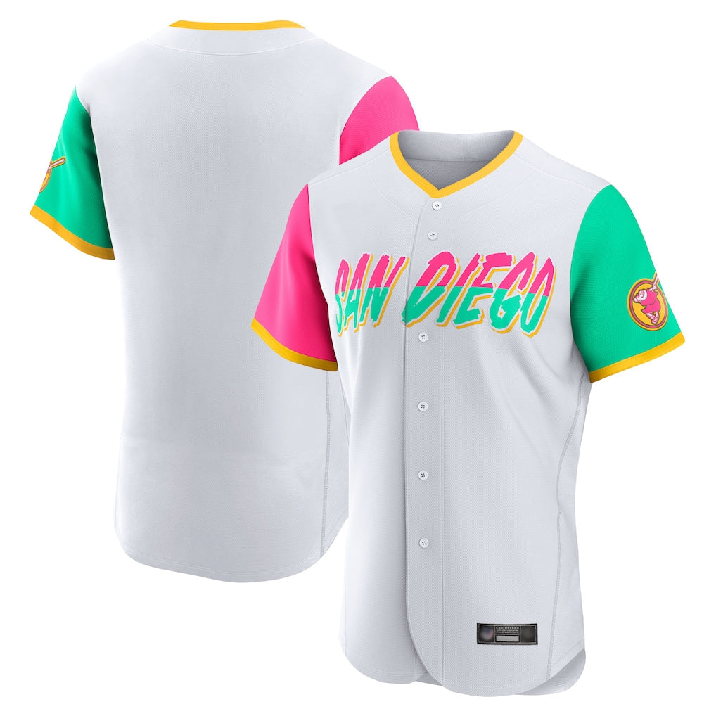 Odoa S.Diego Padres Blank Player White City Connect Home Limited Elite Stitched Jerseys
