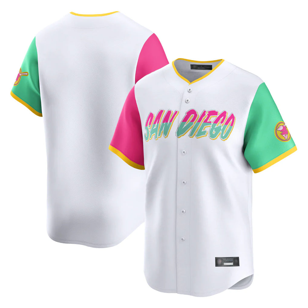Odoa S.Diego Padres Blank Player White City Connect Home Limited Stitched Jerseys
