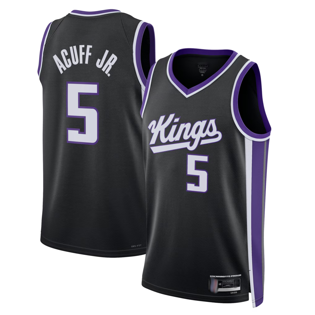 Odoa S.Kings #5 Darius Acuff Jr. Black Swingman Stitched Jerseys- Icon Edition