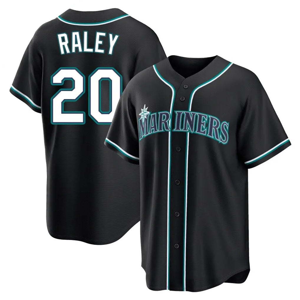 Odoa S.Mariners #20 Luke Raley Player Black Fashion Home Limited Stitched Jerseys
