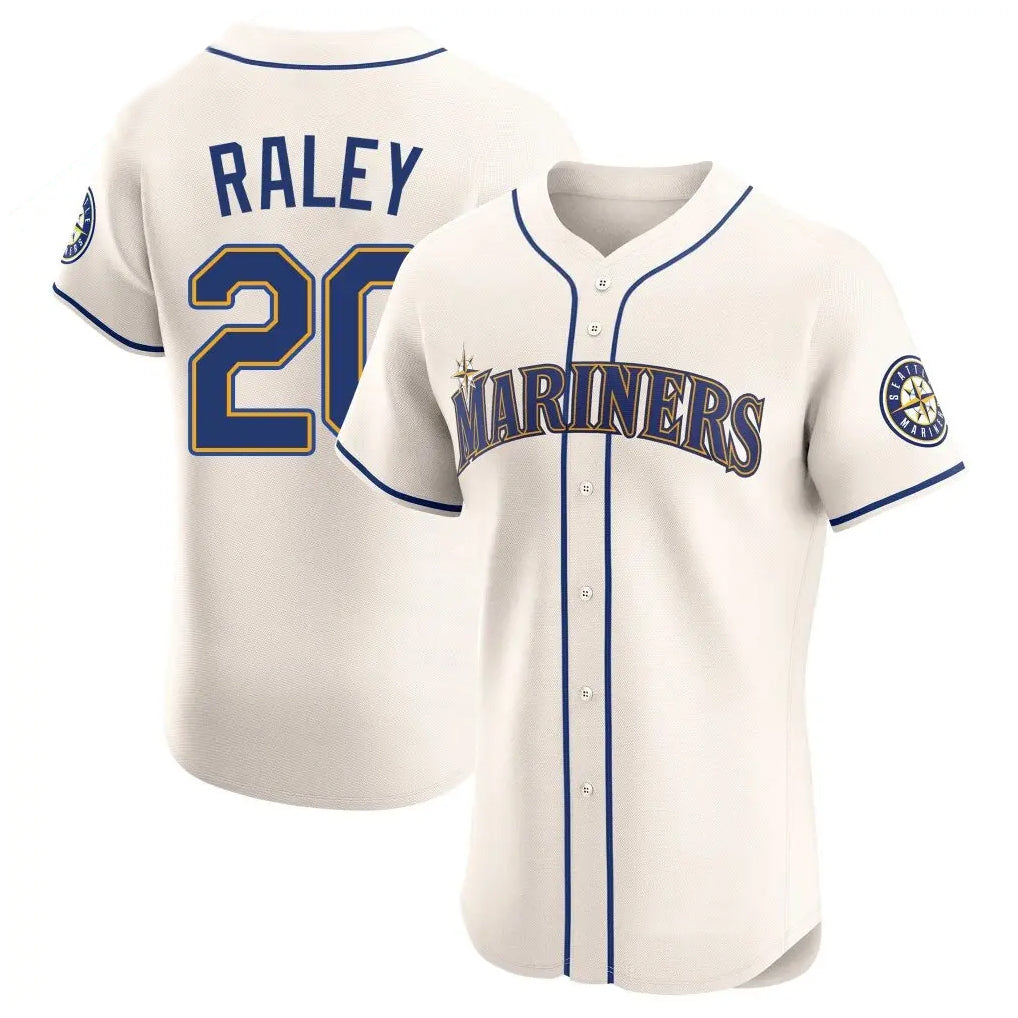Odoa S.Mariners #20 Luke Raley Player Cream Home Limited Elite Stitched Jerseys