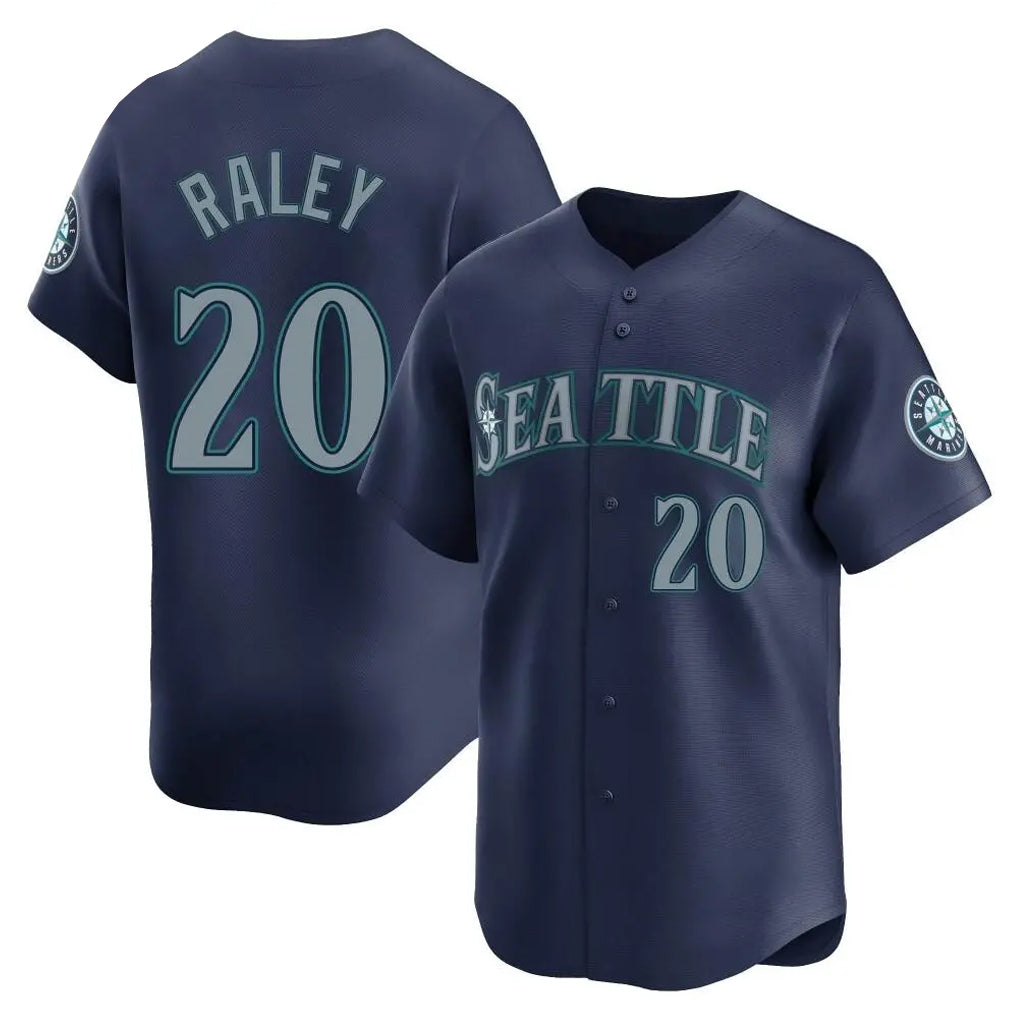 Odoa S.Mariners #20 Luke Raley Player Navy Home Limited Stitched Jerseys