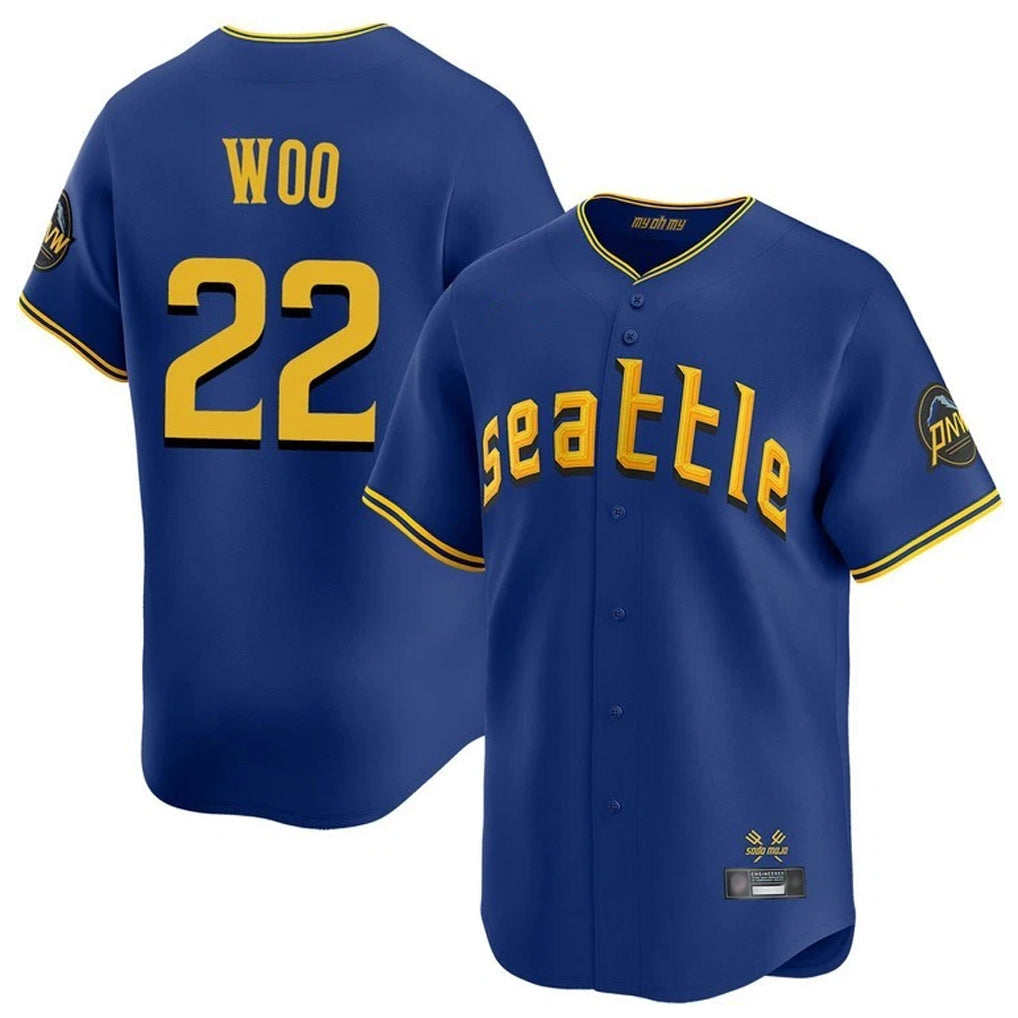 Odoa S.Mariners #22 Bryan Woo Player Royal City Connect Home Limited Stitched Jerseys