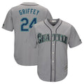 Odoa S.Mariners #24 Ken Griffey Jr Player Gray Cool Base Home Game Stitched Jerseys