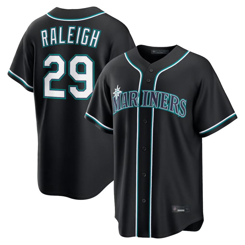 Odoa S.Mariners #29 Cal Raleigh Player Black Fashion Home Limited Stitched Jerseys