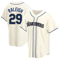 Odoa S.Mariners #29 Cal Raleigh Player Cream Home Game Stitched Jerseys